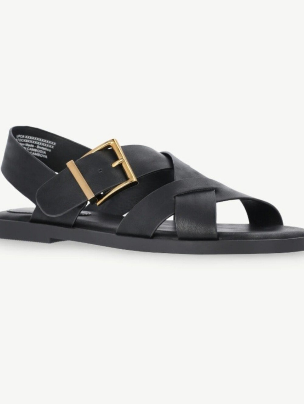 Time and Tru women's X Band Comfortable  sandals black Low Heel